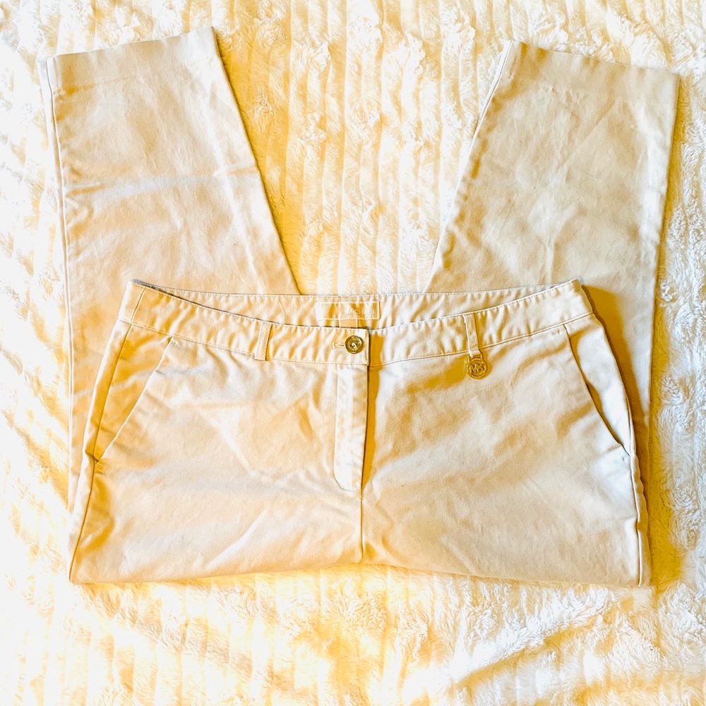 MICHAEL Michael Kors Khaki Cropped Pants, 12